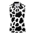 thumbnail image 4 of Womens Polo Collared Golf Shirt Women 80s 90s Vintage Print Sleeveless Golf Shirt Tops Breathable Sports Tank Tops for Tennis Golf (White L), 4 of 5