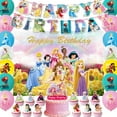 thumbnail image 2 of Princess Birthday Party Supplies, Including Birthday Background Cloth, Balloons, Cake Decoration-Youyoupin, 2 of 3