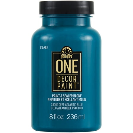 UPC: 0028995360695 | FolkArt ONE Decor Satin Paint 8oz-Deep Atlantic Blue