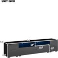 High Glossy Media Console for TVs Up to 100" LED TV Stand with 2 Glass