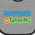 thumbnail image 4 of Inktastic Future Ironworker in Training Boys or Girls Baby Bib, 4 of 4