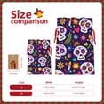 thumbnail image 4 of ZICANCN Christmas Gift Bags, Traditional Purple Mexican Skull Reusable Fabric Drawstring Storage Bags with Drawstring, Small Size, 4 of 7