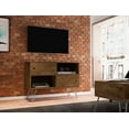 thumbnail image 2 of Manhattan Comfort Baxter Mid-Century- Modern 35.43" TV Stand with 4 Shelves in Rustic Brown, 2 of 3