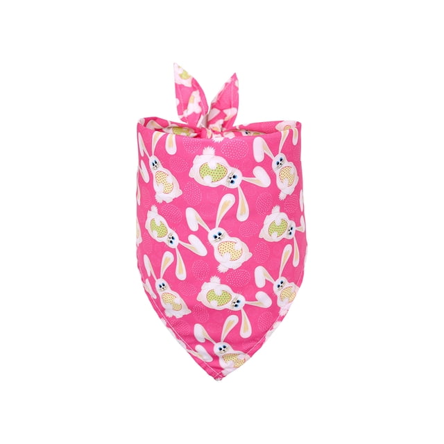 Twfbrm Pet Supplies Easter Bunny Patterned Triangular Scarf Cats and Dog Holiday Bib Suitable For Easter Party Photo Props and Holiday Decorations for Cats Dogs