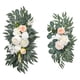 thumbnail image 2 of 2 piezas de flores de arco de boda, hojas verdes, flores de seda hechas a mano, flores artificiales Blanco, 2 of 9
