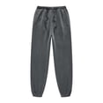 thumbnail image 2 of HOOMEUMY Men's Fleece Open Bottom Sweatpants Loose Waist Solid Color Pants Pocket Loose Relaxed Fit Moisture Men's Pants Dark Gray 12, 2 of 9