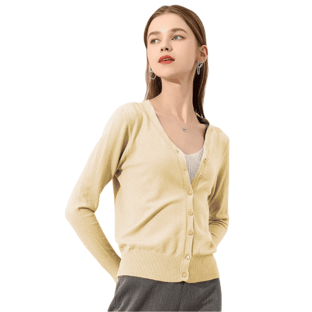 Sueter Mujer Moda Unitalla Sweater Dama Abierto Botones Abrigo Ligero Sueter