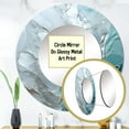 thumbnail image 3 of Designart "Shimmering Silver" Abstract Landscape Round Mirror Wall Décor Modern - Large Grey Round Mirror - Round Mirror 29" x 29" Inch, 3 of 5