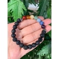 thumbnail image 3 of 7 chakra with Lava Crystal Bead Bracelet 8mm, Wholesale Genuine 7 chakra with Lava Stretch Gemstone Bracelet, Gift for Men & Women (5), 3 of 9