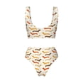 thumbnail image 5 of Daiia Dachshund Women's Bikini Set Two Piece Swimsuit High Waisted Bikini Adjustable Straps Bikini Perfect for Beach, Pool, and Summer Vacation-, 5 of 9