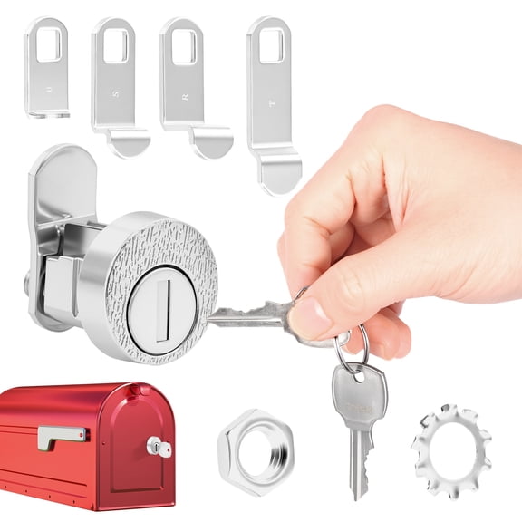 1-Pack Mailbox Lock and Key L-1172C COMP-X National Mailbox Lock C9100 Mailbox Key Lock with 3 Keys 5 Shaped Locking Plates Clockwise