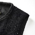 thumbnail image 4 of Vest small fragrant style retro fashion light luxury versatile commuting round neck coarse woolen top, 4 of 10