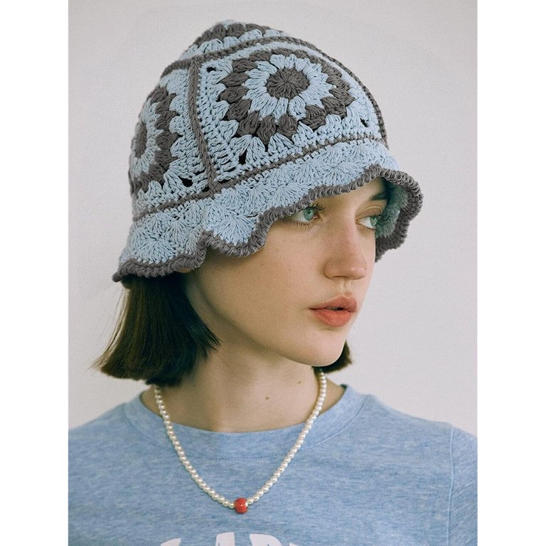 Holzlrgus Crochet Bucket Hat for Women Knit Handmade  display picture 1