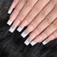 thumbnail image 5 of 24 uñas postizas estilo francés, uñas postizas largas, rosas y blancas, para mujeres y niñas, 5 of 6