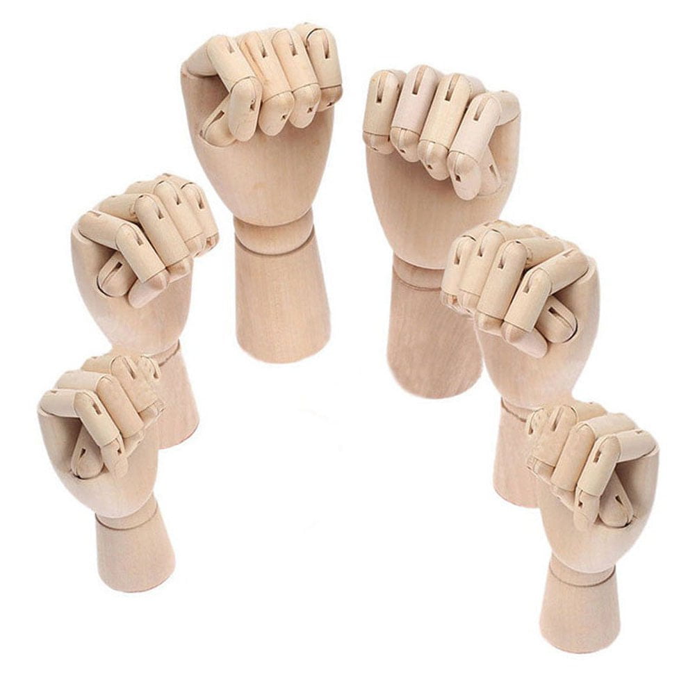 Modèle de main en bois massif de mannequin posable flexiblepour