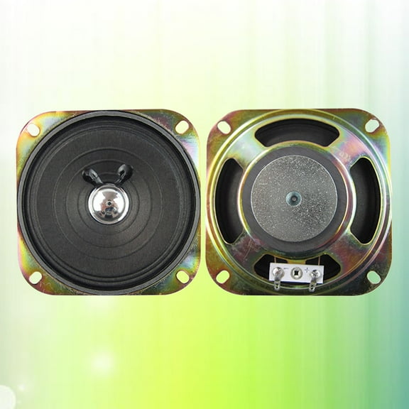 IDEANATEGRATE 2Pack Home Audio Speakers in Black with Square Shape and Full Range Performance