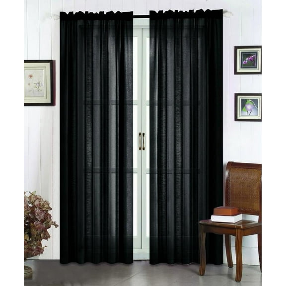 All American Collection New 2pc High Quality Doli Sheer Curtain 60"x84"
