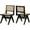 Black without armrests-4, variant on KithKasa Cane Dining Chairs Set of 4, Rattan Kitchen Chairs Black for Dining Room with Armrest