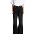 thumbnail image 3 of Women's Distressed Light Wash Wide Leg Jeans High Waisted Style, 3 of 9