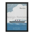 thumbnail image 3 of Passenger list French Line - Compagnie Générale Transatlantique, 1935. Framed Vintage Travel Poster, 3 of 11