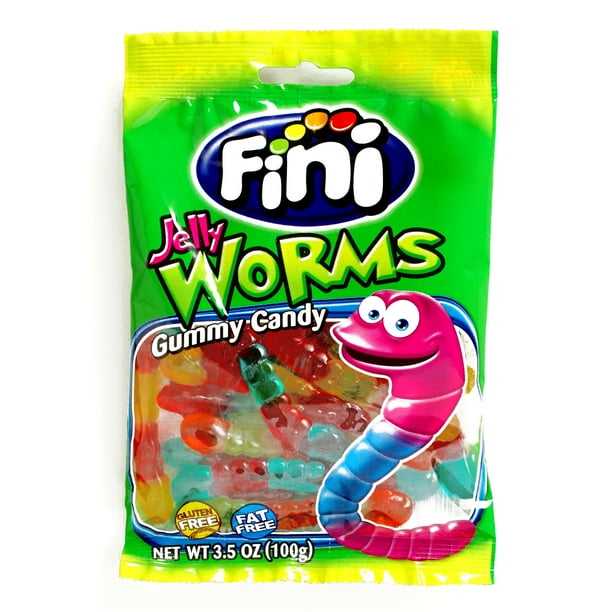 Fini Sour Gummy Worms 3.5 oz each (4 Items Per Order)