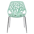 thumbnail image 3 of LeisureMod Modern Asbury Dining Chair with Chromed Legs - Set of 4-Color:Mint, 3 of 8