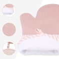 thumbnail image 6 of Unique Bargains 2pcs Soft Silicone Heat-Resistant Oven Mitts Lotus Root Pink 13.4" x 7.3", 6 of 7