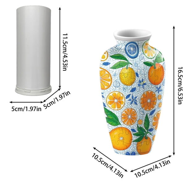 HWRETIE - Jarrón decorativo con forma de rompecabezas para casa,diseño de arreglo floral 3D,ideal como regalo de cumpleaños para niños,decoración de sala de estar y regalo de Navidad