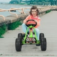 thumbnail image 3 of Gymax Kids Pedal Go Kart 4 Wheel Ride On Toys w/ Adjustable Seat & Handbrake Green, 3 of 9
