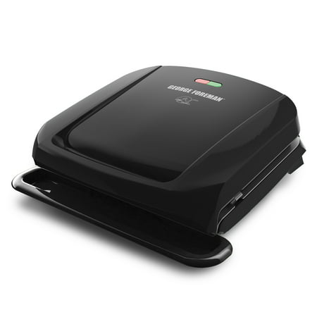 George Foreman 4-Serving Removable Plate Electric Grill and Panini Press, Black, (Best Panini Press With Removable Plates)