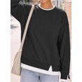 thumbnail image 3 of Womens Oversized Crewneck Sweatshirt - Teacher Outfits Fall Long Sleeve Top, 3 of 12