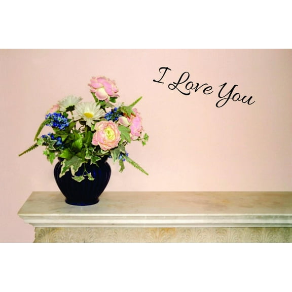 Decal - Peel & Stick Wall Sticker I Love You Home Decor Picture Art 8 x 20 Inches