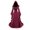 Red, variant on FYEGRE Women Court Dress Plus Size Long Sleeve Sweetheart Gothic Dress for Events and Formal Occasions Pink XXXXXL