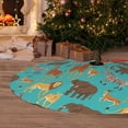 thumbnail image 6 of Yiaed Cute Animals Print Christmas Tree Skirt , Tree SkirtsTree Mat for Christmas Winter Holiday Indoor Decorations-48", 6 of 7