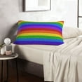 thumbnail image 6 of Pofeuu Colorful Glitter Rainbow Print Polyester Microfiber Plush Pillowcases, Super Soft and Cozy Pillow Case Covers with Envelop Closure（Pillow core not included）-20"x30", 6 of 6