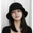 thumbnail image 4 of CoCopeaunts Women Soft Knit Bucket Hat Solid Color Bucket Hat Autumn Winter Knit Beanie Fisherman hat, 4 of 7