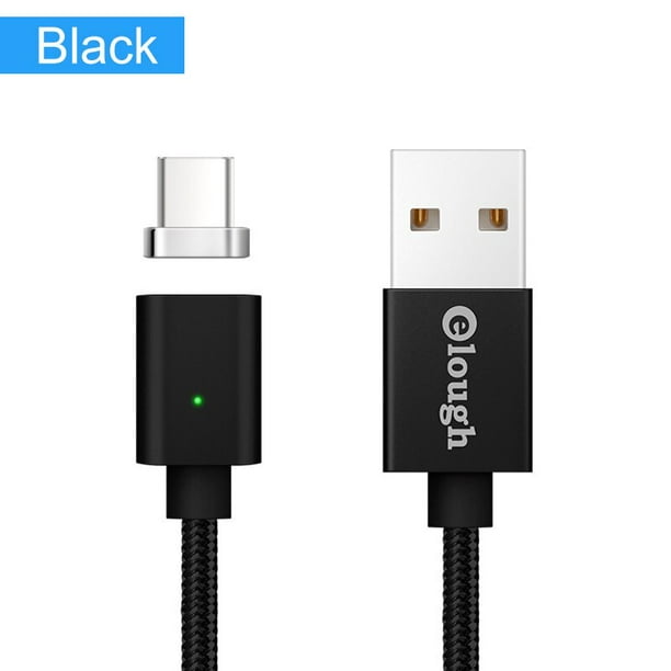 Cable magnético Elough E04 para iPhone 8 POCO X3 Xiaomi Micro USB tipo C Cable de carga rápida para teléfono móvil cargador magnético Cable USB Tan Jianjun unisex