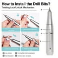 thumbnail image 4 of Professional 45000RPM Electric Portable Nail Drill Machine Rechargeable Low Noise Nail Sander File for Manicure Salon Tool, 4 of 6