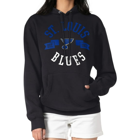 Women's G-III 4Her by Carl Banks Black St. Louis Blues City Graphic Fleece Pullover Hoodie