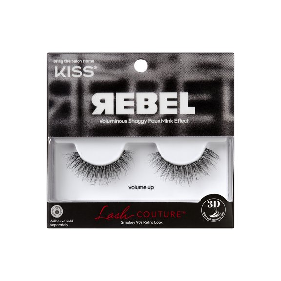KISS Lash Couture Rebel Collection False Eyelashes, volume up, 1 Pair Strip Lashes