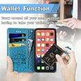 thumbnail image 4 of Cartoon Case for iPhone 13(2021), Allytech Embossed Animal PU Leather Impact Resistant TPU Back Card Slots Magnetic Closure Hand Strap Stand Cover for iPhone 13 6.1" 2021, Blue, 4 of 4