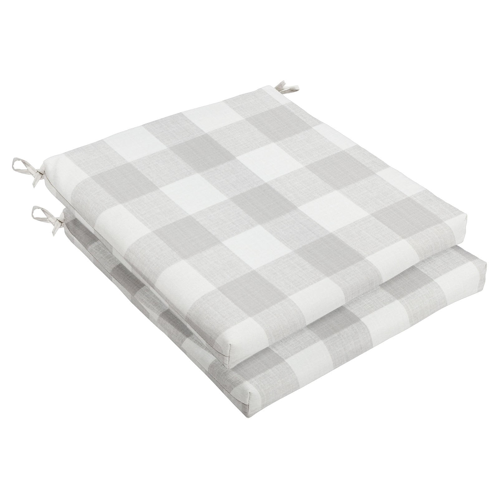 black and white plaid seat cushion