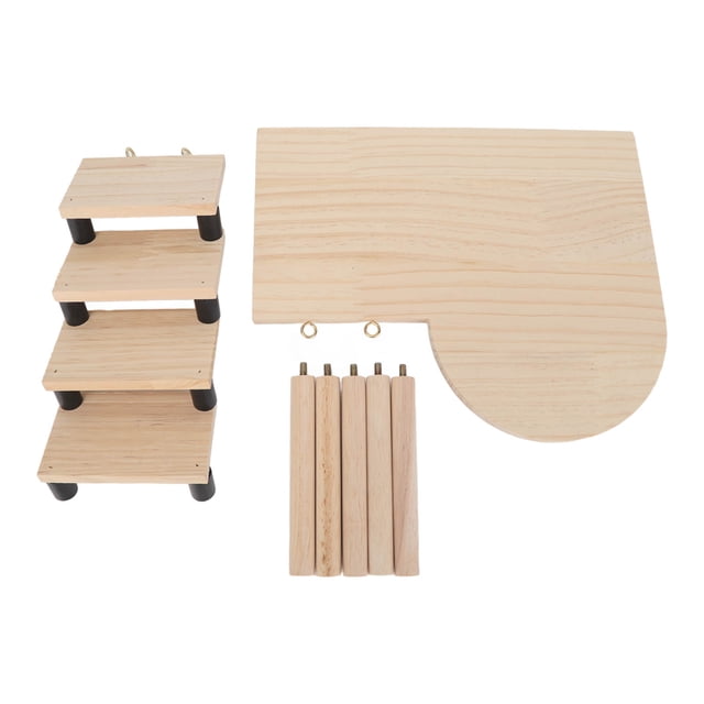 Hamster Platform, Exquisite Cute Hamster Wooden Platform And Stairs Easy To Assemble Healthy Log Multifunctional For Guinea Pigs For Small Pets