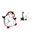 thumbnail image 1 of Reloj de pared,Reloj de pared silencioso y decorativo que no hace tictac,Reloj de pared silencioso de pingüino pequeño Reloj de madera,Estatua de ciervo alce,Estatua de jirafa de, 1 of 8