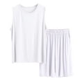 thumbnail image 2 of Censtreet Mens Modal Pajamas Set Soft Comfy Sleeveless Sleepwear Tank and Shorts Pj Set Summer 2 Piece Loungewear, 2 of 3