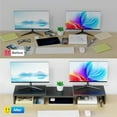 thumbnail image 2 of Dual Monitor Stand for Desk, Metal Computer Stand, Desk Shelf Riser,Desktop Organizer for Home and Office Use (Black), 2 of 7