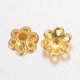thumbnail image 1 of Alloy Bead Caps Hollow 6-Petal Flower Golden 6.5x2mm Hole: 1mm, 1 of 1