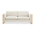 thumbnail image 4 of Clarissa Elegant 79" 3-Seater Sofa with Cushions and Solid Wood Frame, White, 4 of 6