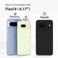 thumbnail image 2 of Entronix Shockproof Back Cover Cell Phone Case for Google Pixel 8, Black, 2 of 7