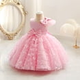 thumbnail image 2 of Girls' Princess Dress Sleeveless Tulle Dress with Bowknot and 3D Butterfly Appliques for Special Occasions and Parties, 2 of 5